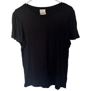 Industry Republic Women's Sz XL Flutter Sleeve Black Viscose Blend NEW